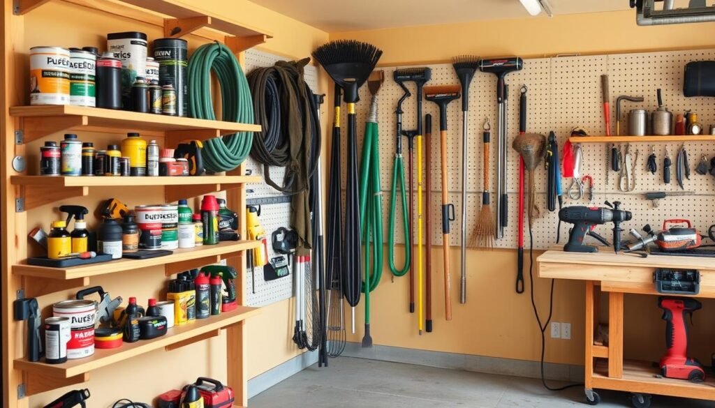 DIY garage corner storage