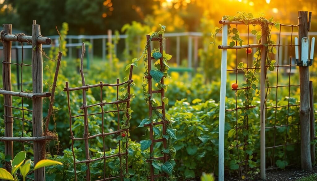 DIY garden trellis ideas for vegetable gardens