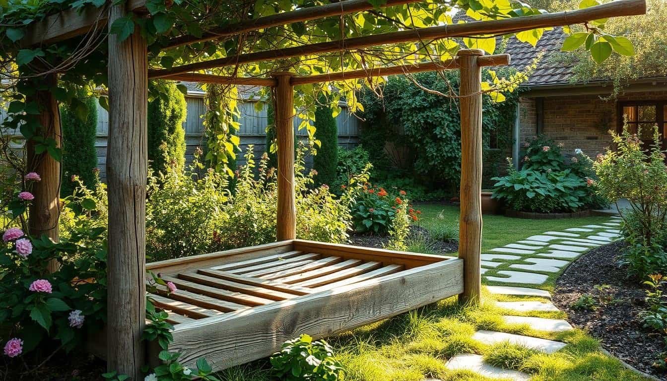 Rustic Wooden Garden Bed Frame