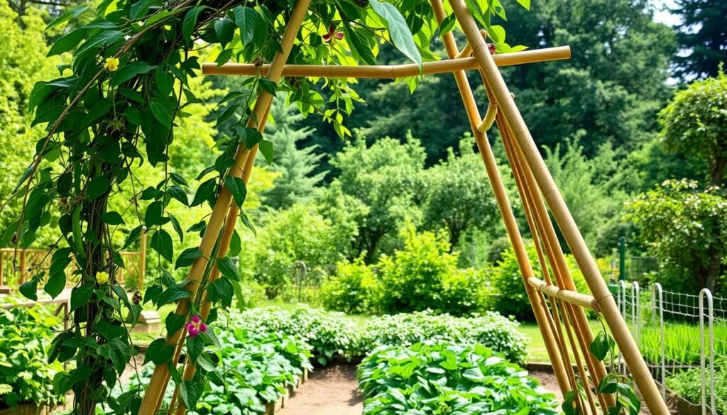 bamboo teepee trellis