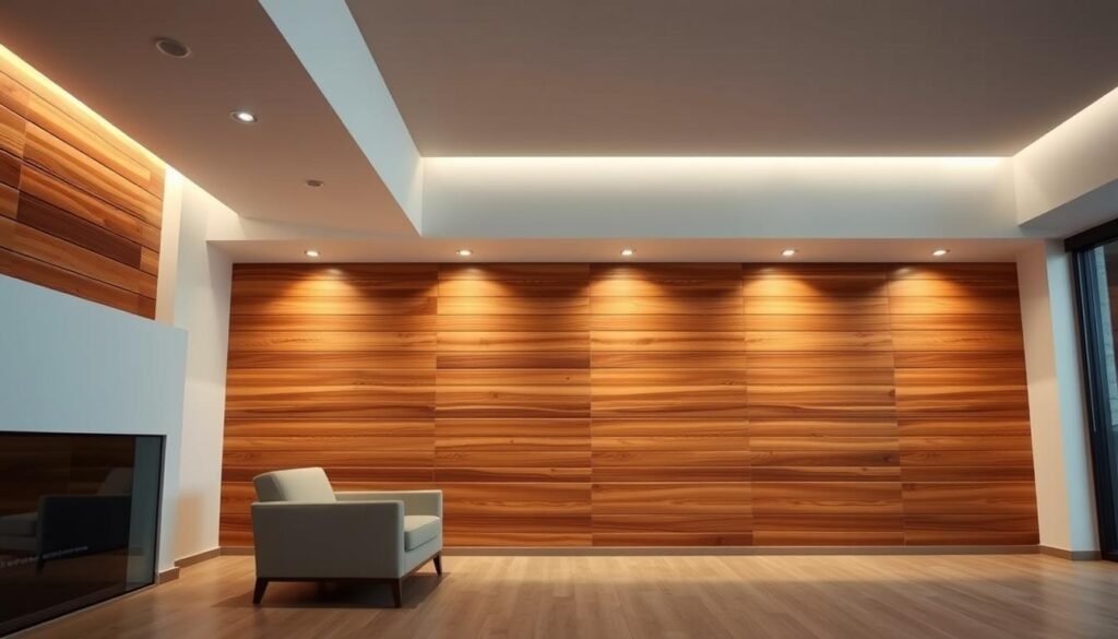 cedar slatted accent walls