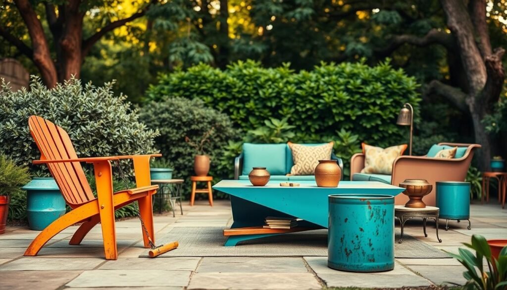 colourful metal furniture diy