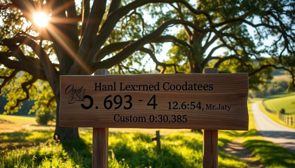 custom coordinates location signs