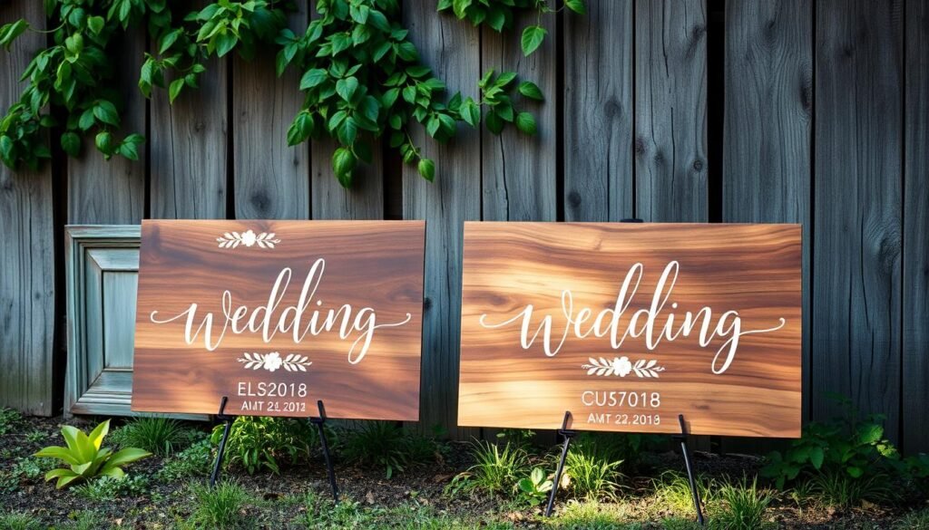 elegant wedding signs