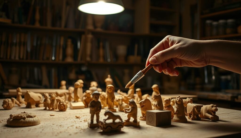 finishing wood carvings