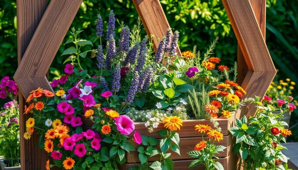 hexagon garden design