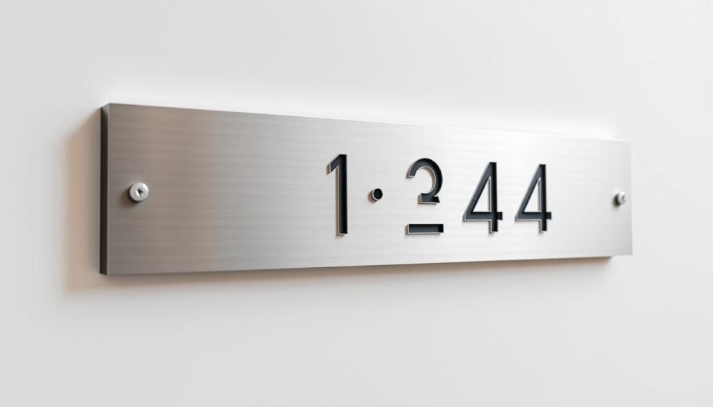 modern minimalist house number plaques