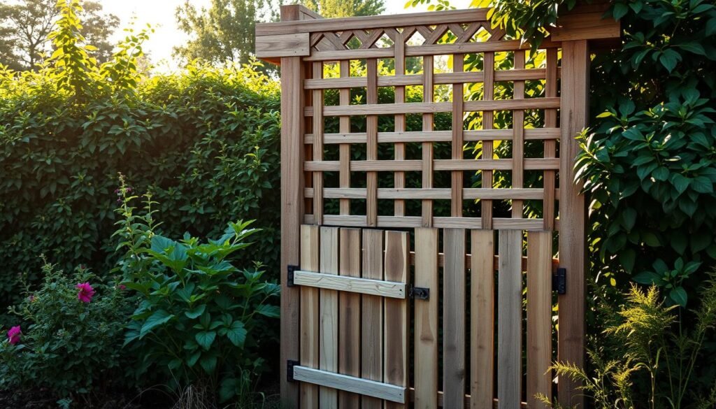 pallet wood lattice trellis
