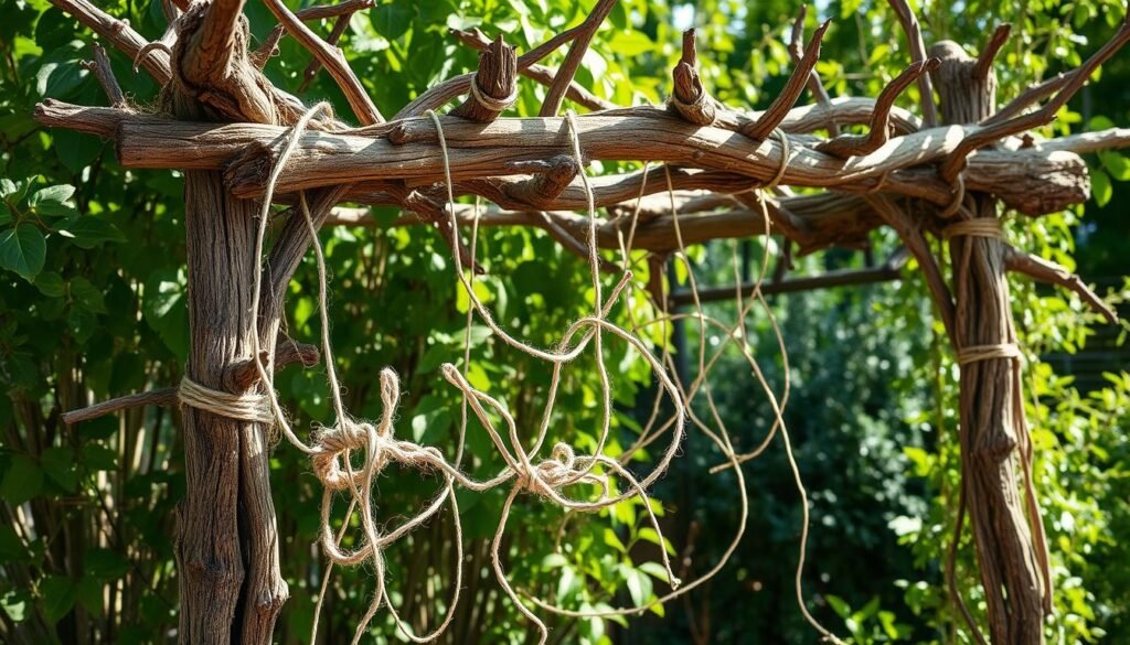 rustic branch trellis