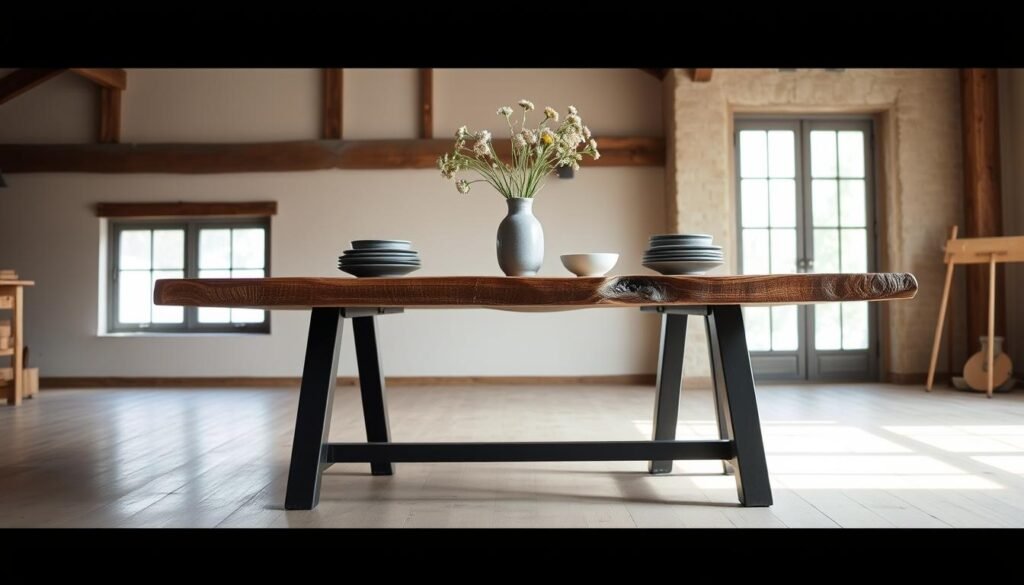 rustic live edge dining table