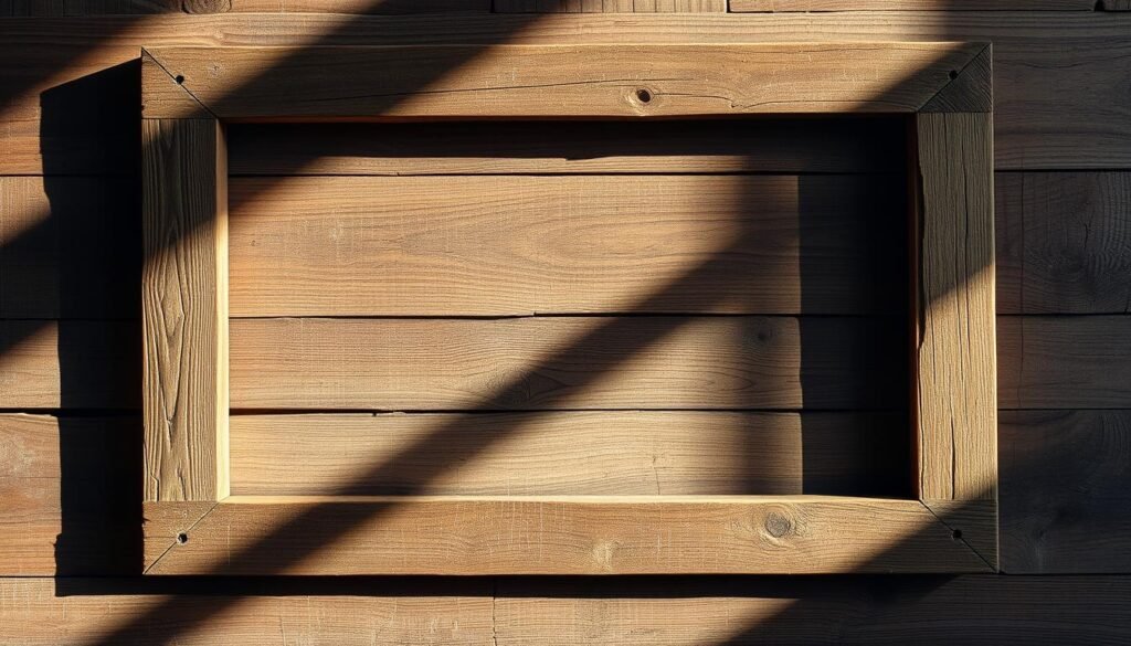 rustic wood frame