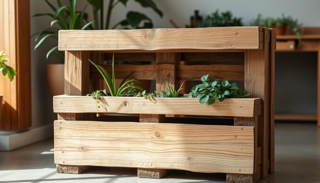 rustic wooden pallet planters