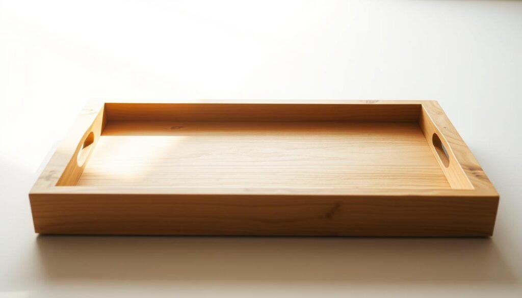 simple wooden serving tray