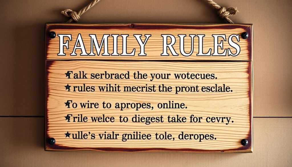 vintage-inspired family rules signs