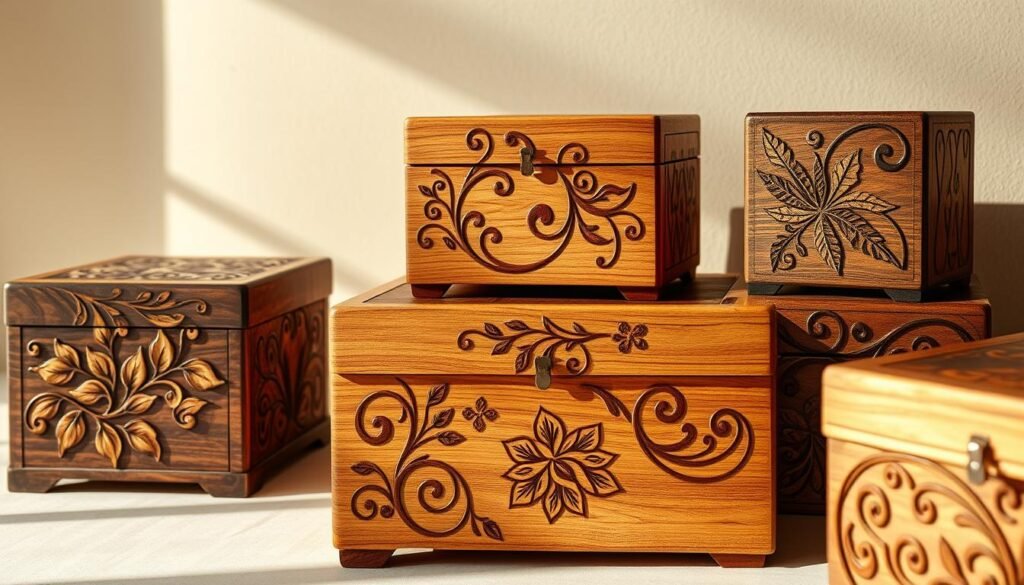 wood burning art patterns on decorative boxes