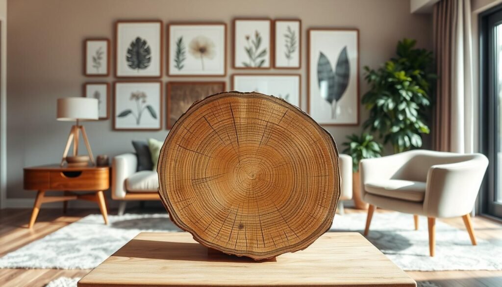 wood slice decor interior design