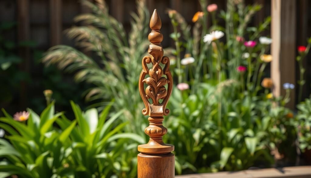 wooden garden decoration