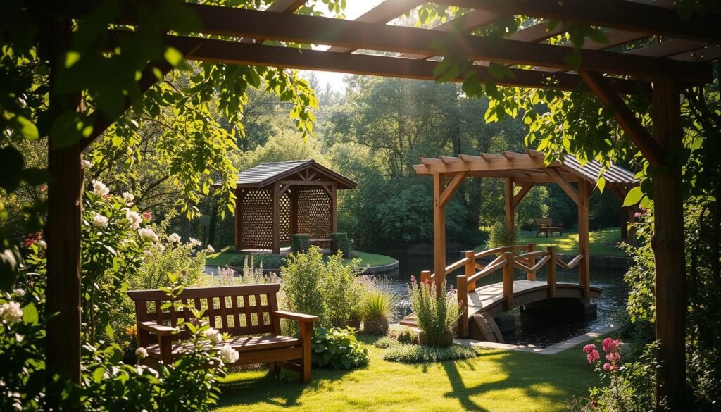 wooden garden structures