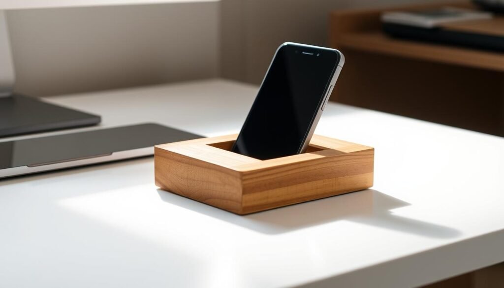 wooden phone docking stations