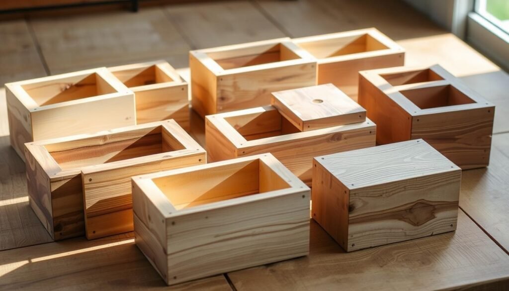 wooden planter boxes