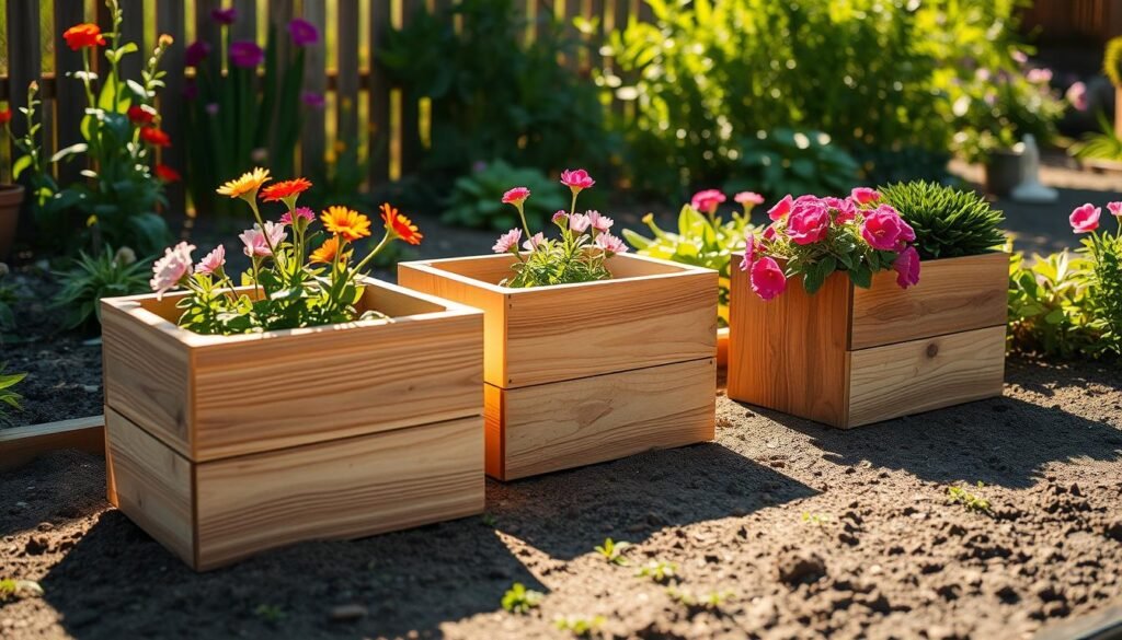 wooden planters