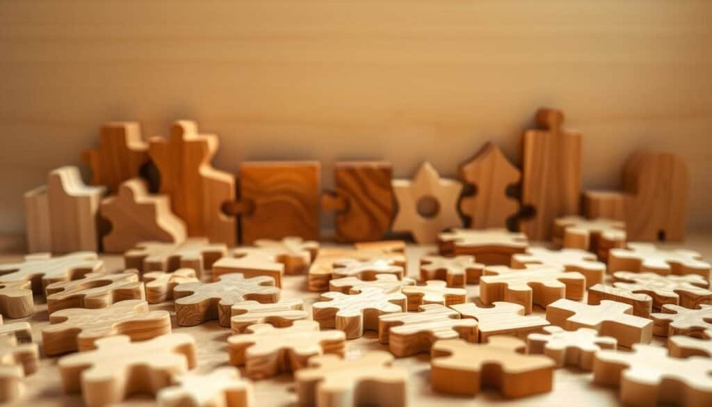wooden puzzle pieces wooden puzzle pieces