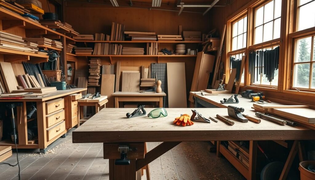 woodworking workspace
