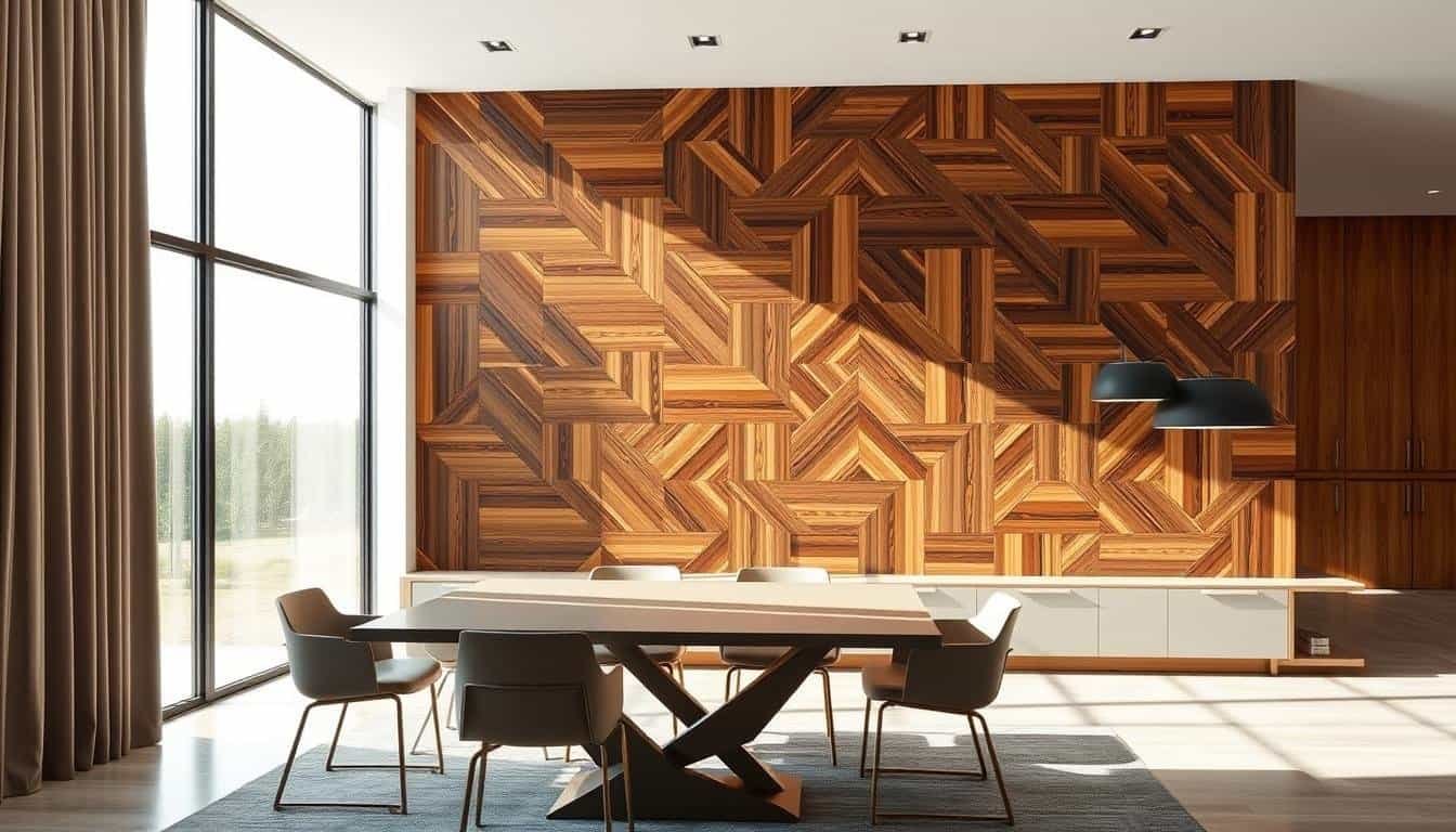 Creative Accent Wall Ideas for Dining Rooms with Wood Features