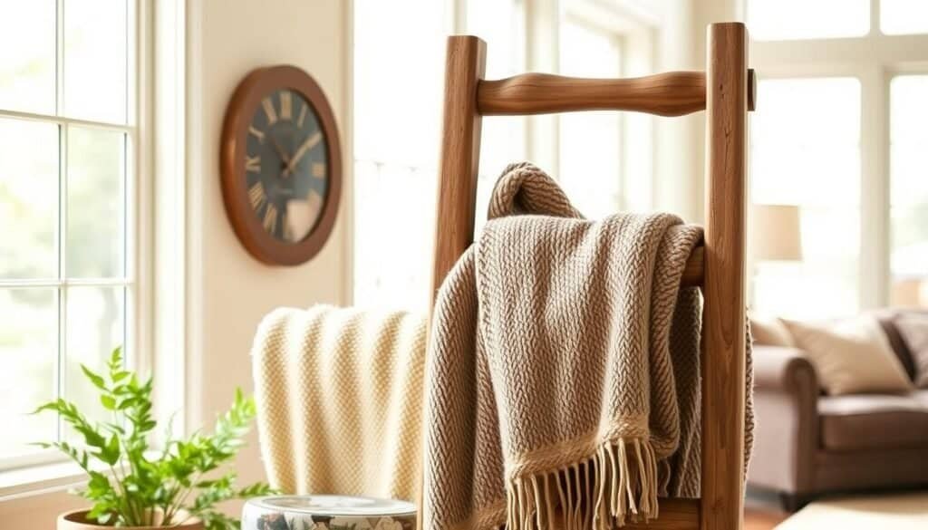 DIY rustic wooden blanket ladder ideas DIY rustic wooden blanket ladder ideas
