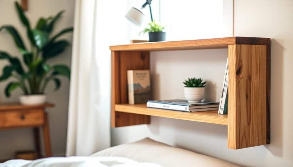 DIY wooden bedside shelf with limited tools DIY wooden bedside shelf with limited tools