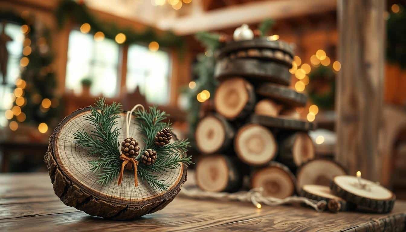 Holiday Crafts from Wood Slices for a Natural Touch