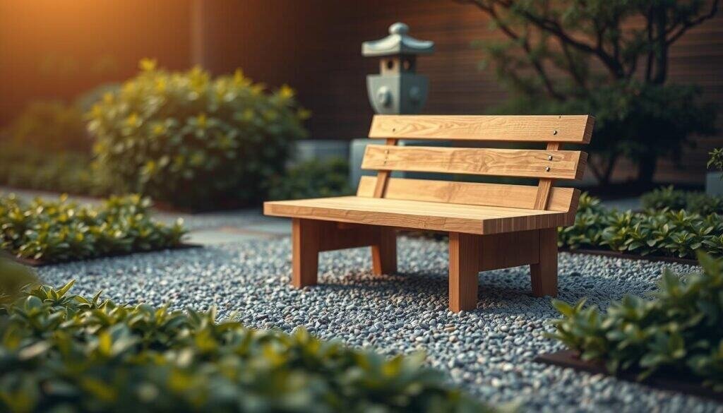 Japanese-inspired minimalist garden bench Japanese-inspired minimalist garden bench