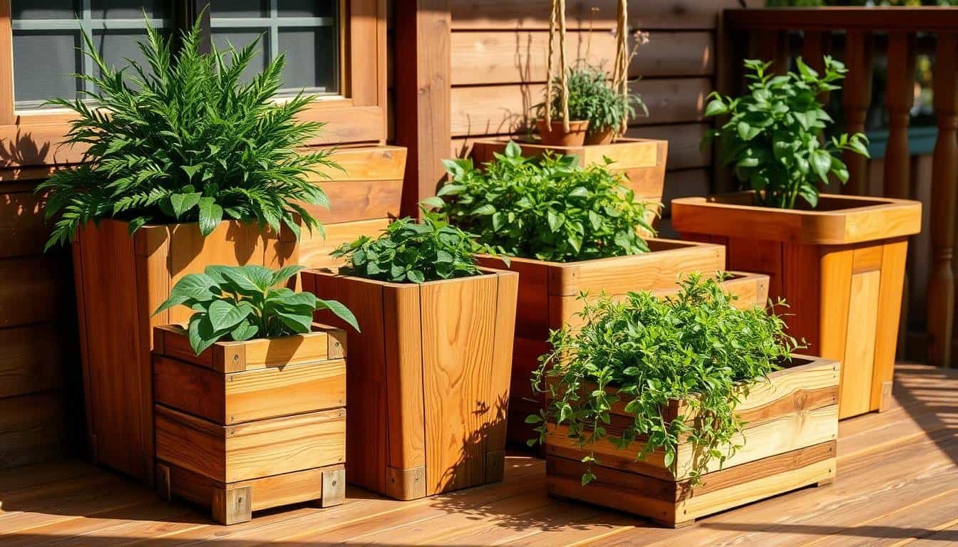 Outdoor Home Decor Ideas with DIY Wooden Planters
