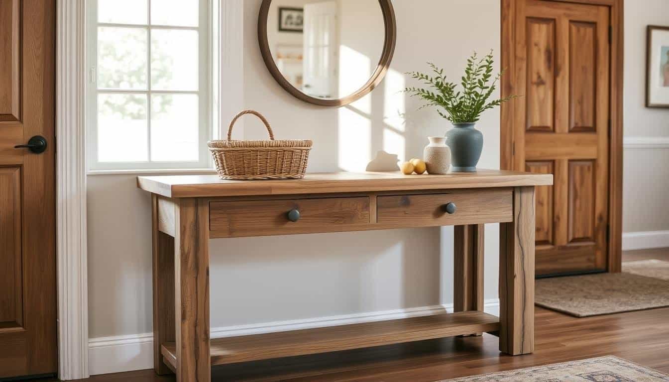 Rustic Wooden Console Table Projects for Entryway Style