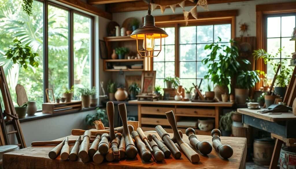 boho woodworking workspace boho woodworking workspace