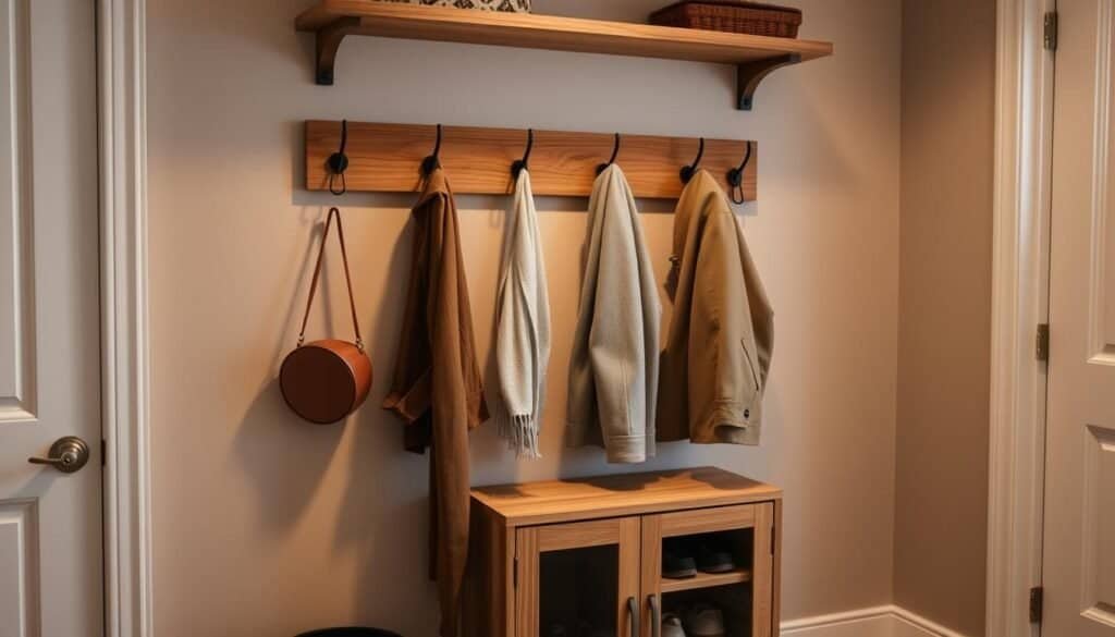 combining coat racks with shoe storage