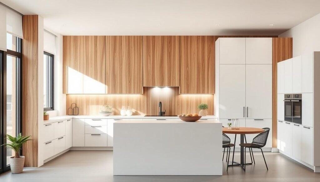 coordinating wood accent walls with kitchen cabinetry coordinating wood accent walls with kitchen cabinetry