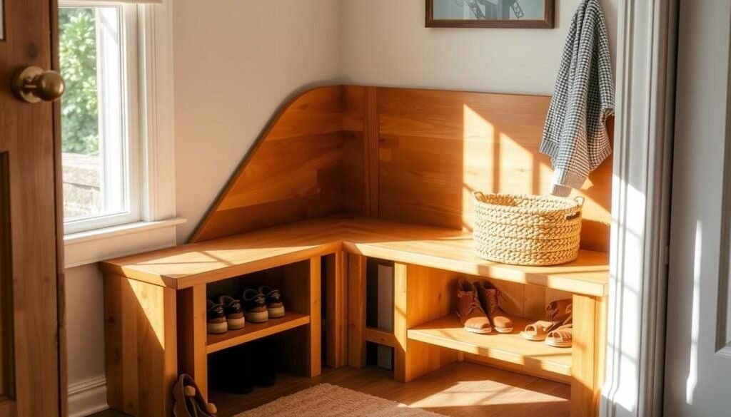 corner shoe bench corner shoe bench