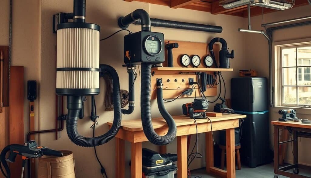 diy garage workshop vacuum station