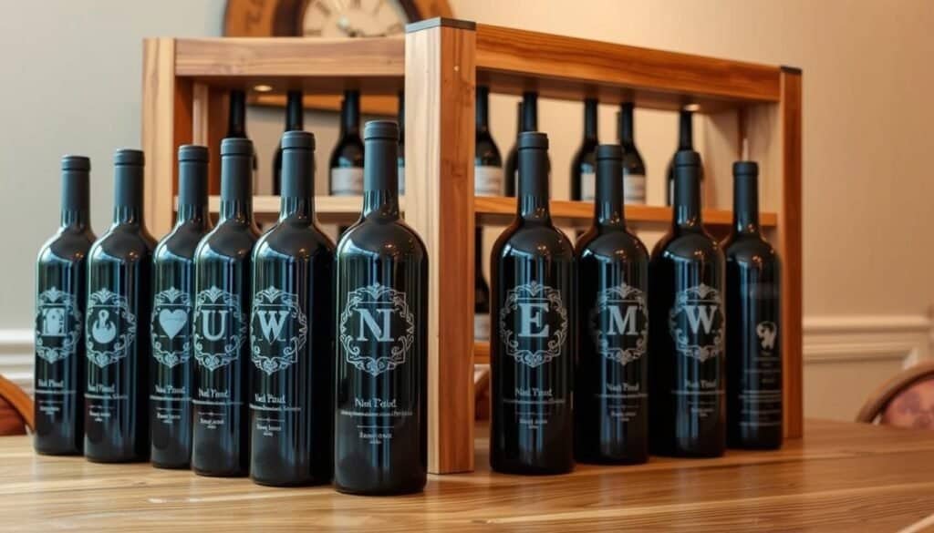 engraved wine bottle display engraved wine bottle display