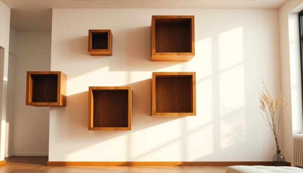 floating wooden cube display shelves floating wooden cube display shelves