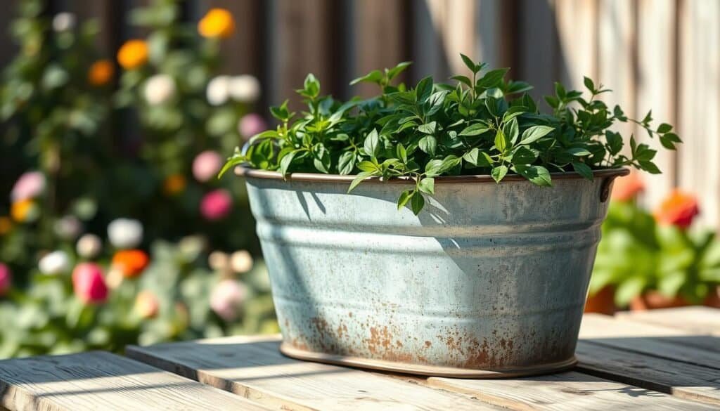 galvanized metal tub planter galvanized metal tub planter