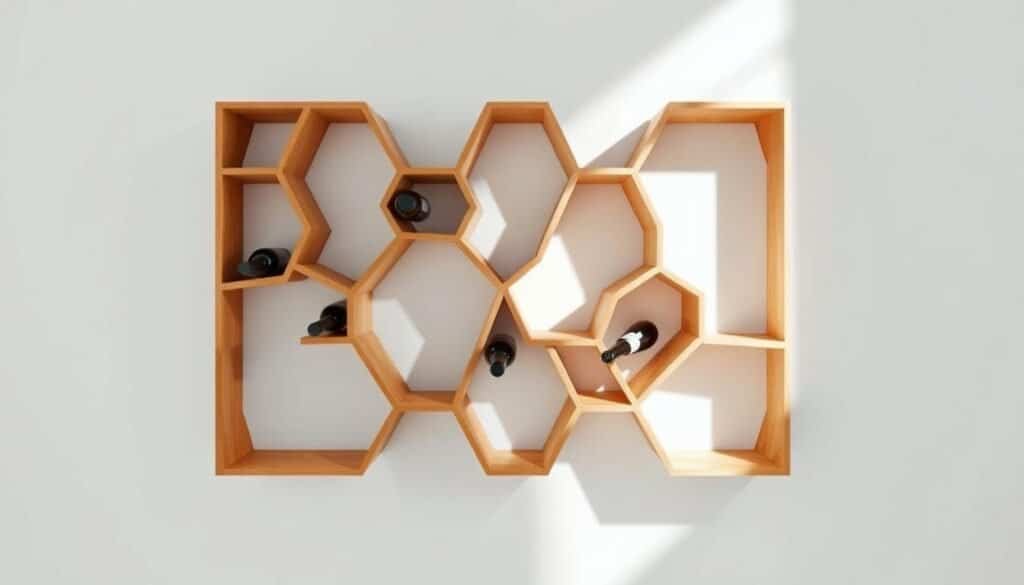 geometric honeycomb wine rack design geometric honeycomb wine rack design