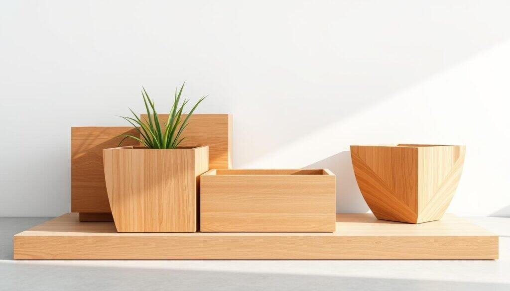 geometric modern wooden planters geometric modern wooden planters