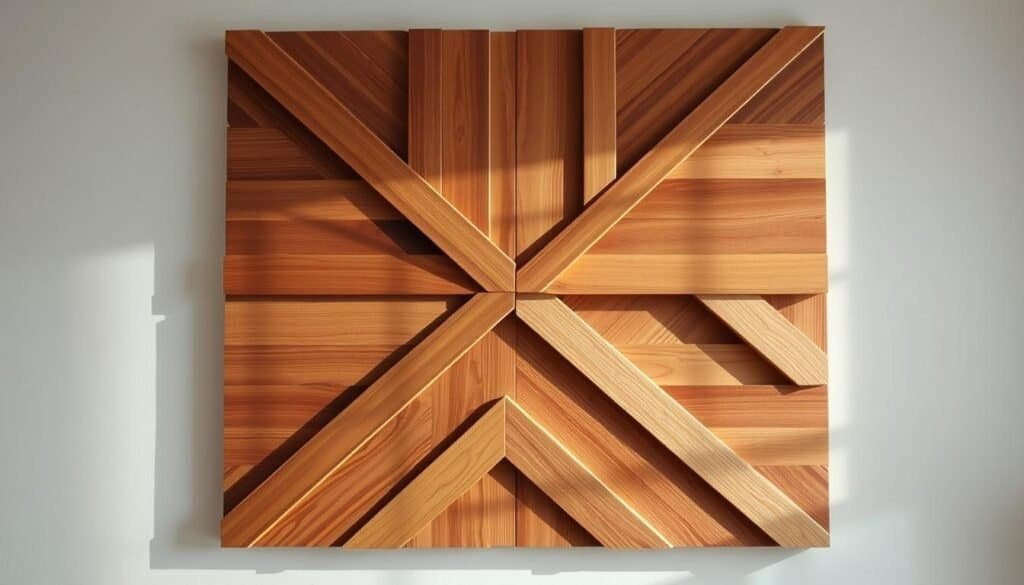 geometric wood wall art
