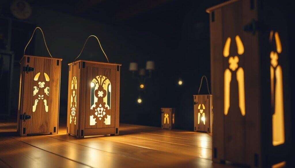 illuminated pallet wood lanterns illuminated pallet wood lanterns