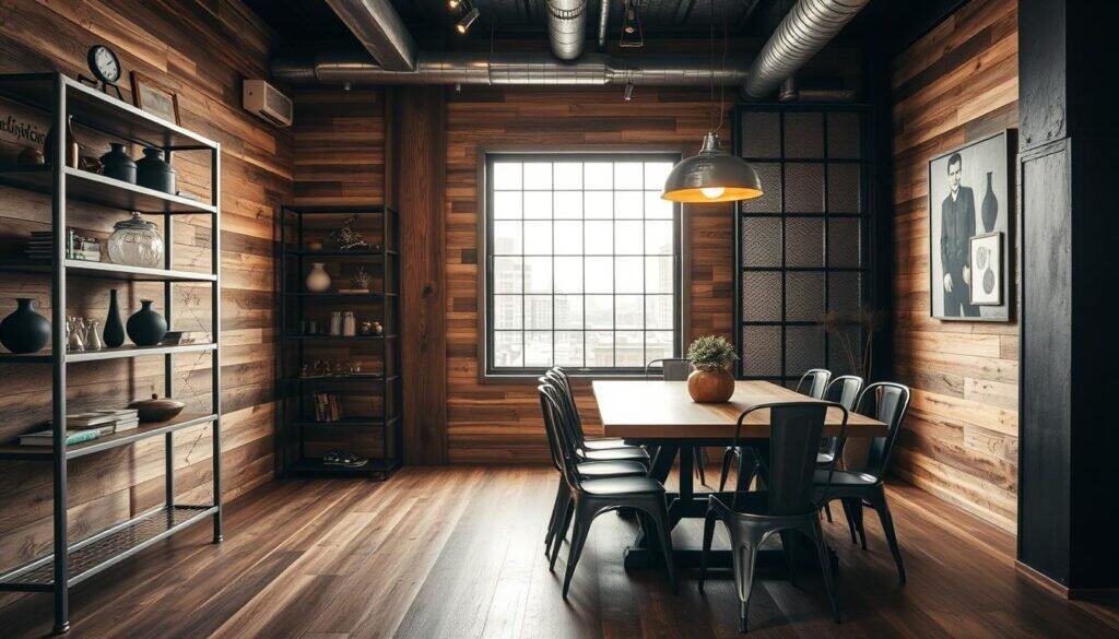 industrial-inspired wood and metal combinations industrial-inspired wood and metal combinations