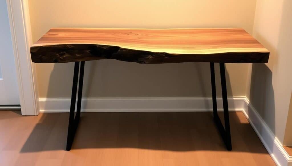 live-edge wood slab entryway table live-edge wood slab entryway table