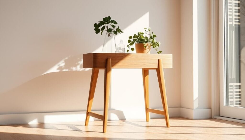 mid-century inspired wooden plant stand mid-century inspired wooden plant stand