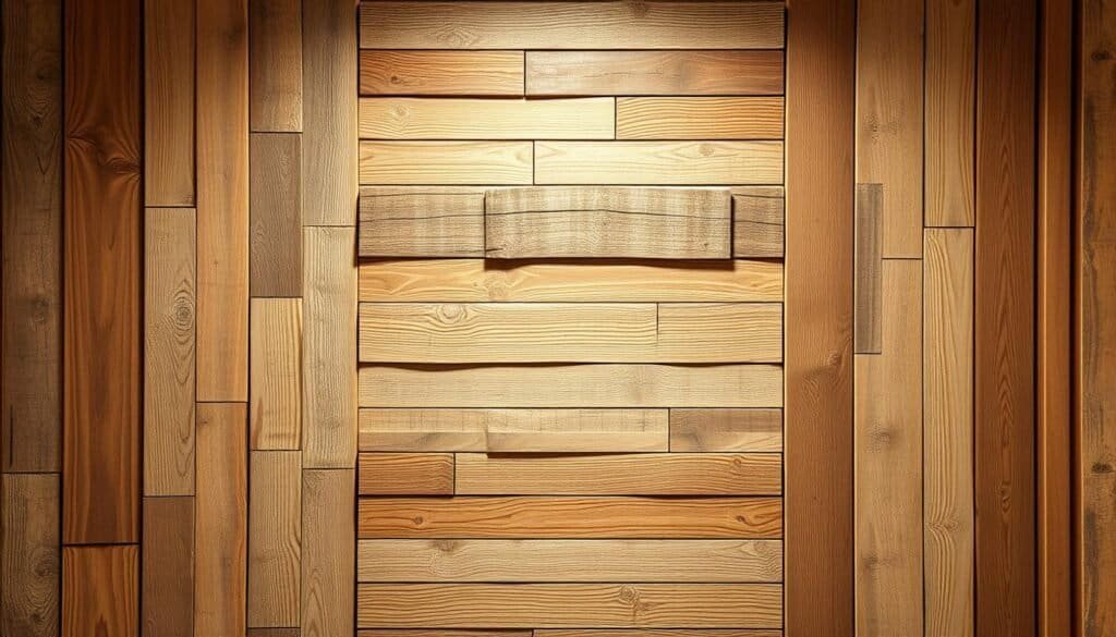 mixed material wood wall designs